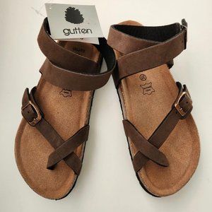 Brand New Leather Sandals, size 6.5